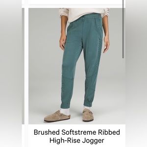 lululemon softstreme ribbed high rise joggers